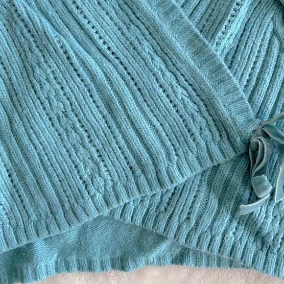 Girls Cotton Angora Blend Wrap Sweater Size XS 4 - Picture 3 of 6